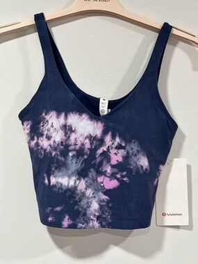 Lululemon Align Tank Ombre Navy Pink Cropped Yoga Top Size 6 NWT